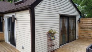 new siding on home