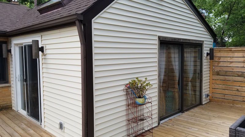 new siding on home